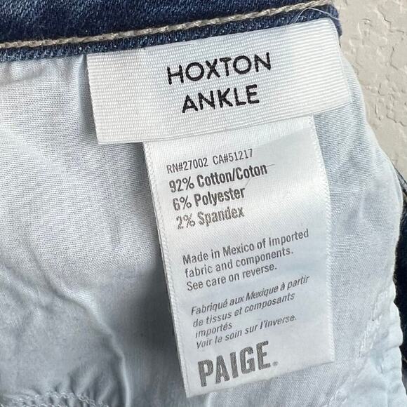 Paige Denim Hoxton Ankle Jeans Size 28 Jillian Destructed Wash Medium Blue - Picture 9 of 10